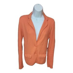 Ann Taylor 2 Button Salmon Orange Thick Sweater Size Xxs